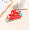 80's Square Hair Claw | Various Colours