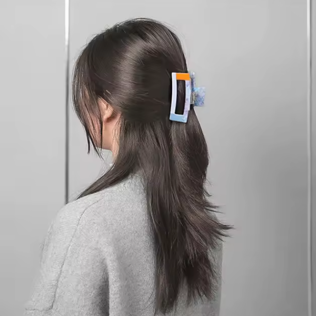 80's Square Hair Claw | Various Colours