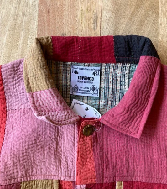 Quilt Patchwork Jacket | Pink