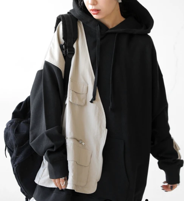 Two Tone Cargo Hoodie