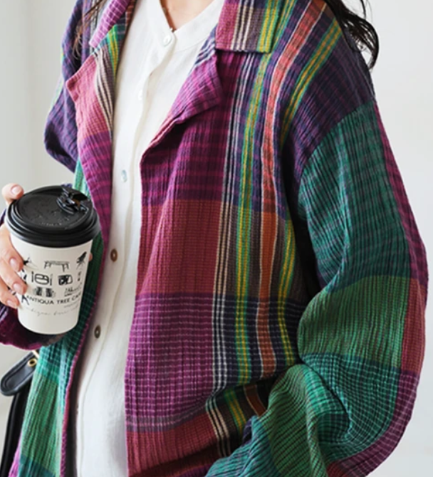 Cotton Plaid Multicolour Shirt