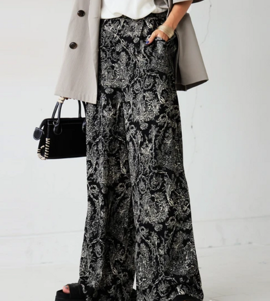 Pattern Wide Leg Pant | Various Colours