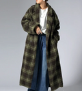 Plaid Oversized Coat | Khaki