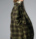 Plaid Oversized Coat | Khaki