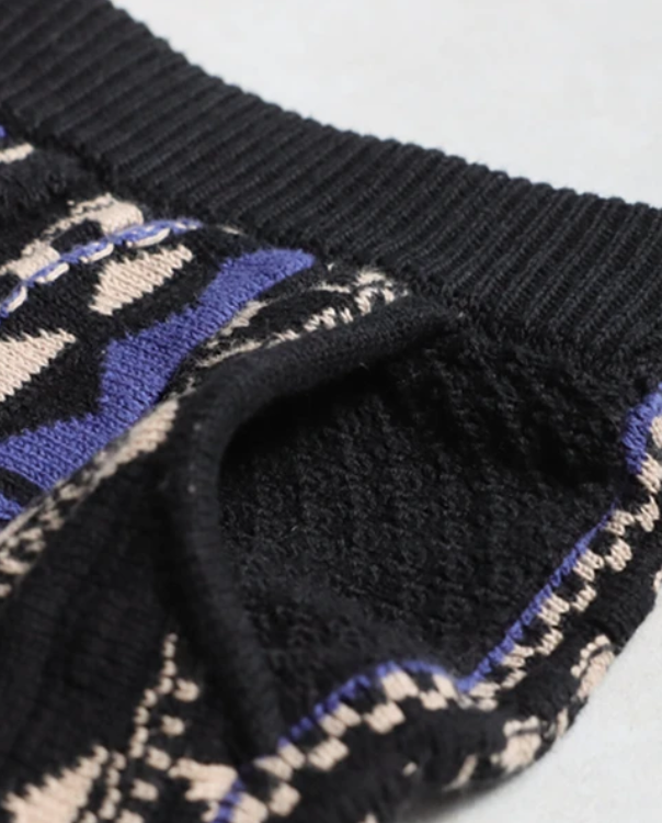 Knit Skirt | Blue Black