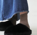 Fur Slip-On Sandals