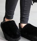 Fur Slip-On Sandals