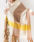 Thick Fringe Scarf with Pockets | Various Colours