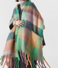 Thick Fringe Scarf with Pockets | Various Colours