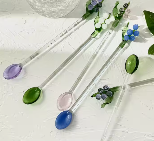 Orchid Glass Spoons | Various Colours