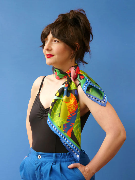 Square Silk Scarf | INTO THE GARDEN