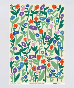 'Flower Field' Gift Wrap | 1 Sheet