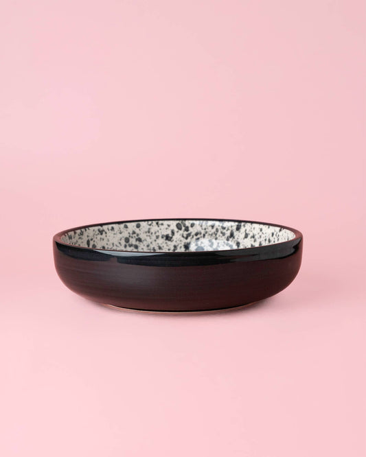Large Ceramic Grater Bowl | Black & White