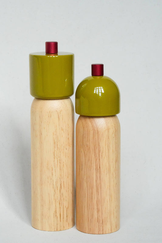 Salt & Pepper Grinder | Olive & Red