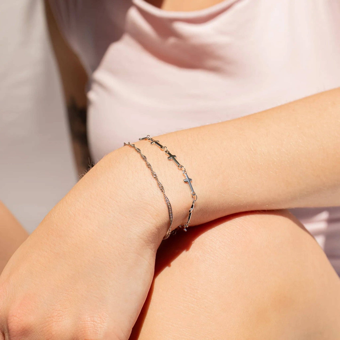 Singapore Chain Bracelet | Gold & Stainless Steel