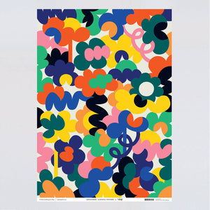 'Abstract Flowers' Gift Wrap | 1 Sheet