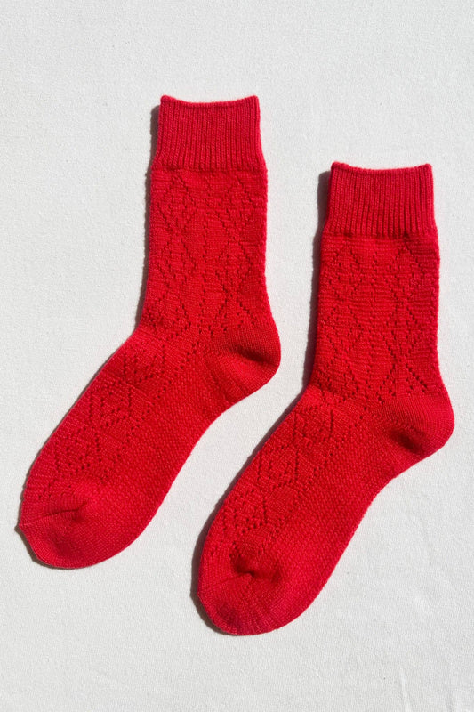 Cashmere Pointelle Socks | various colours