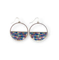 Beaded Patchwork Circle Earrings | Galactic Dream