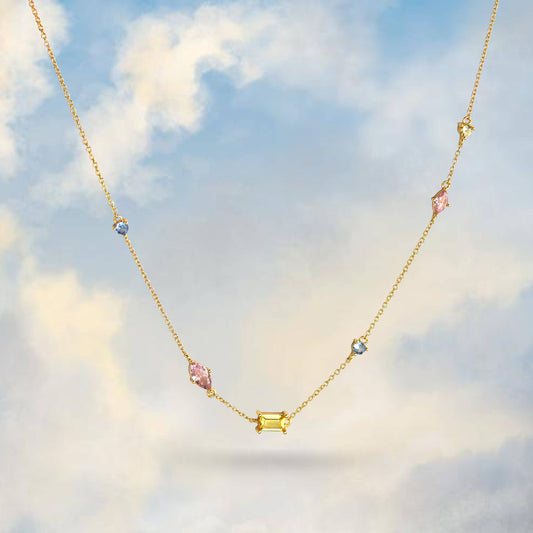 Pastel Multi-Jewel Necklace