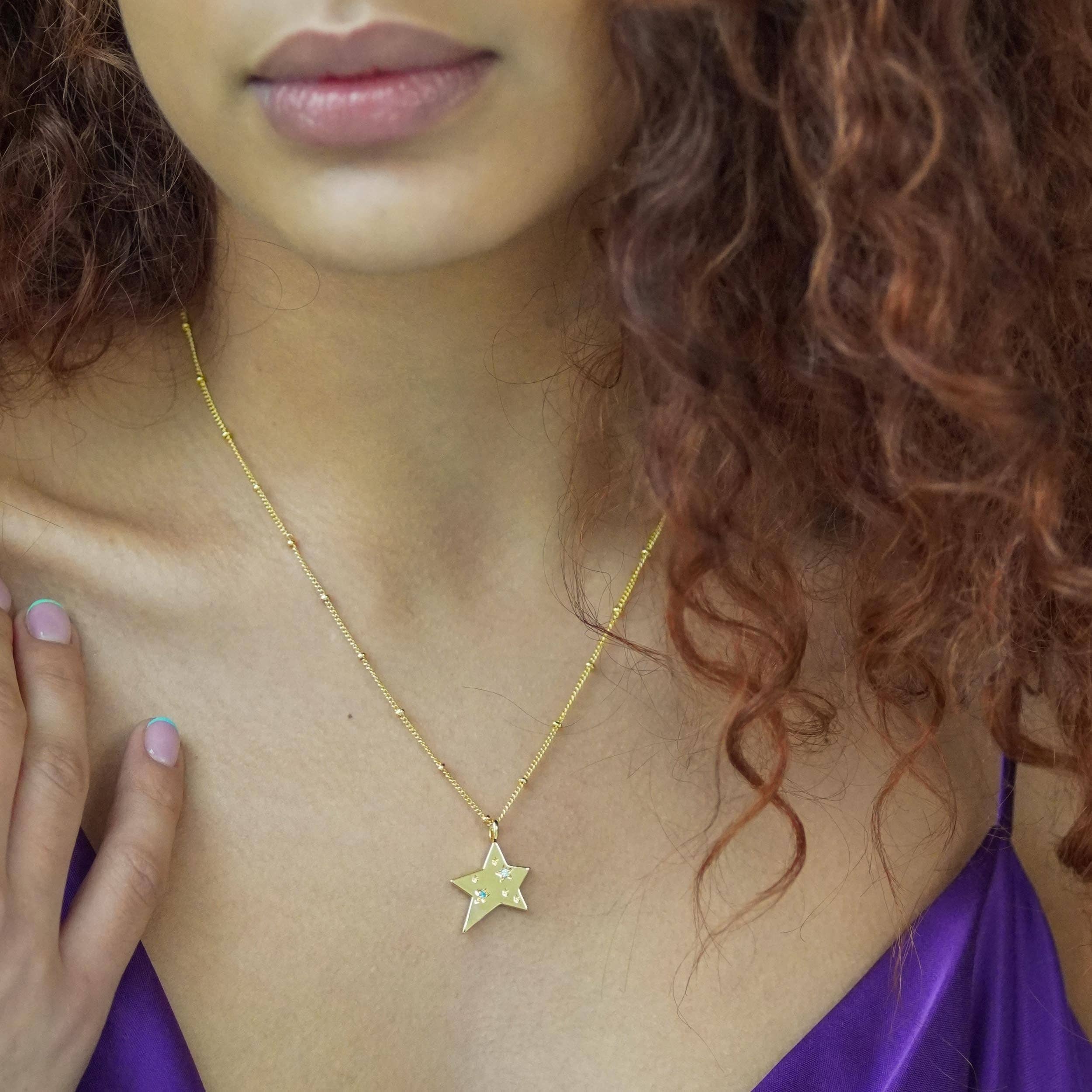 Star Charm Jewelled Necklace