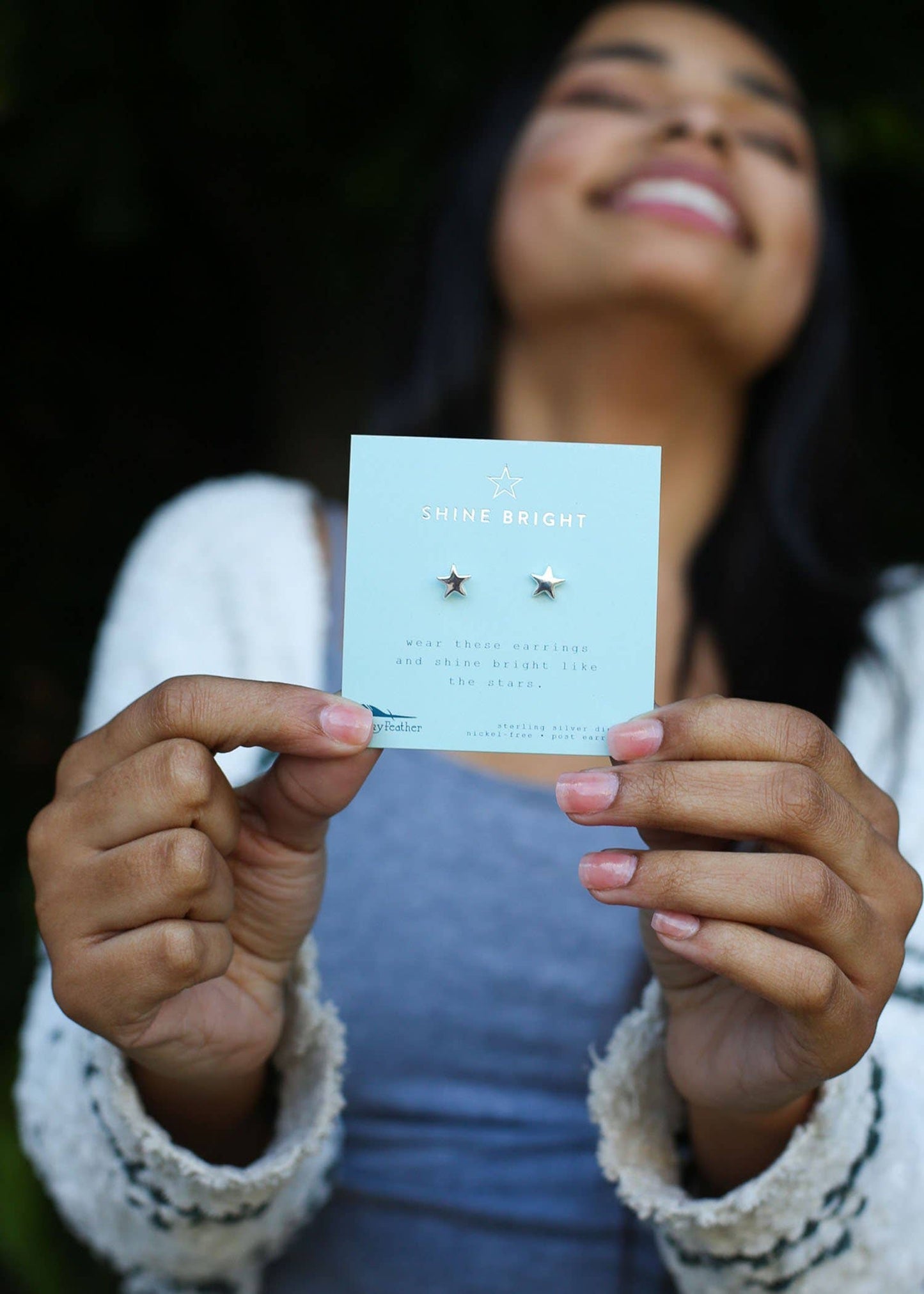 New Moon Silver Earrings | Shine Bright