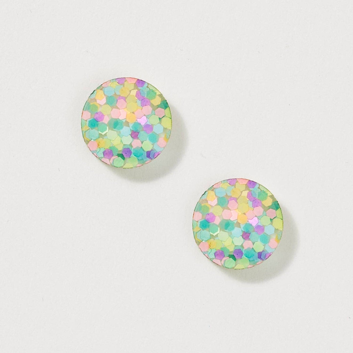 Mini Circle Stud Earrings | Pastel