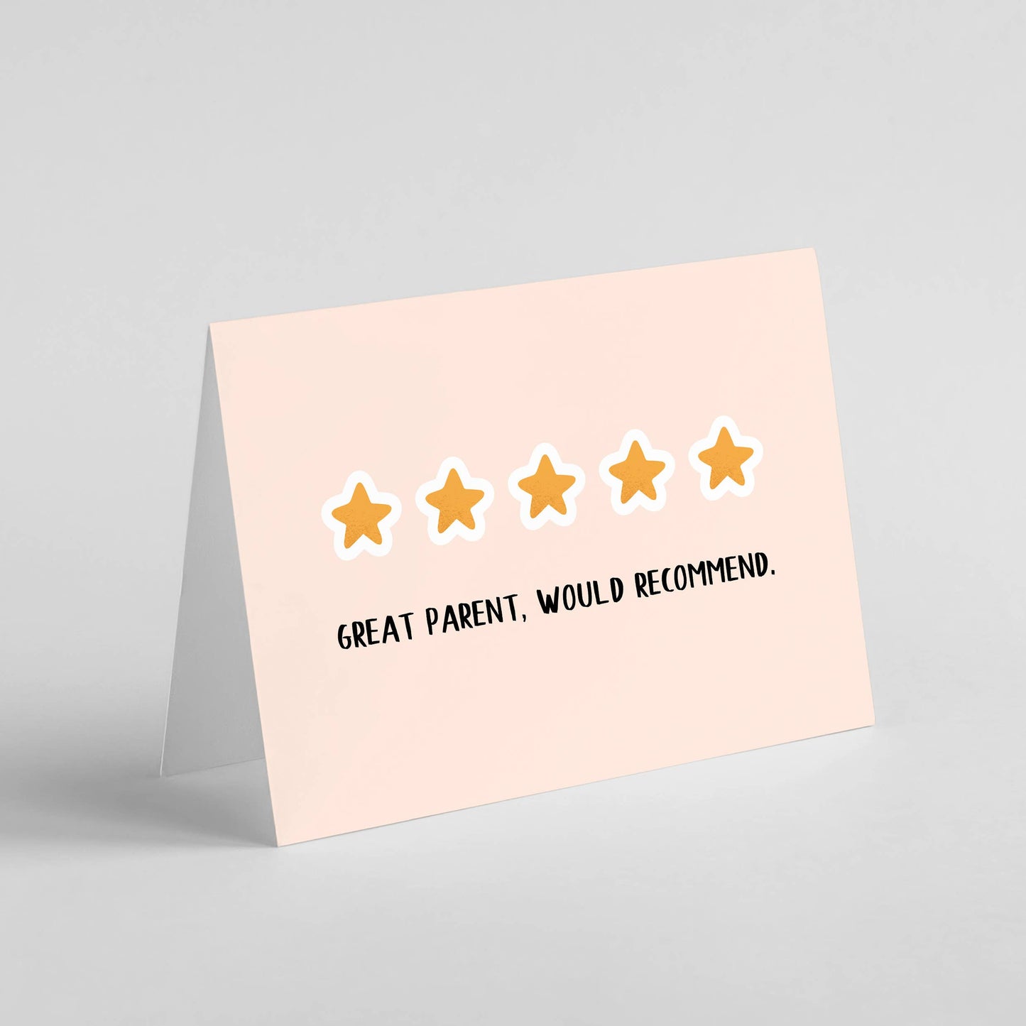 5 Star Parent Card - Funny Card for Parents Mum Dad Birthday