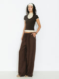 Wide-Leg Trousers | Polka Dot Fringe