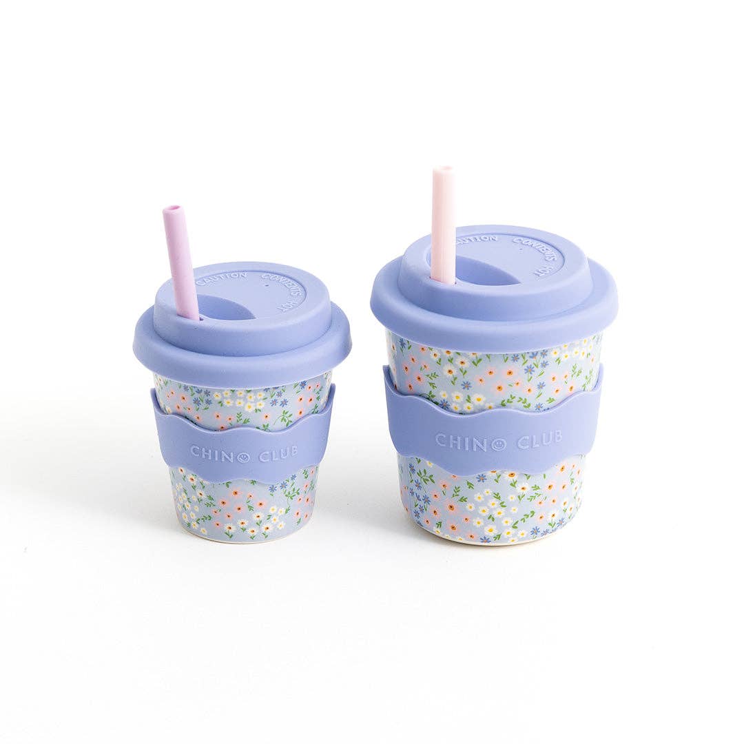 Blue Floral Babycino Cup | 8oz