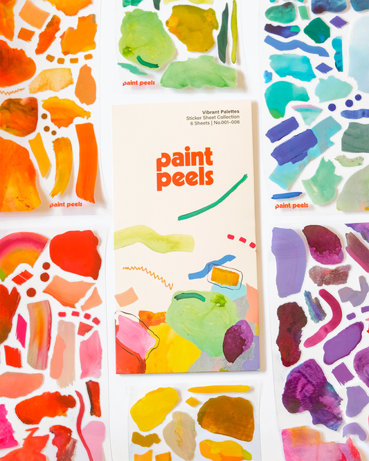 Paint Peels Sticker Sheet Collection | Vibrant Palettes Pack