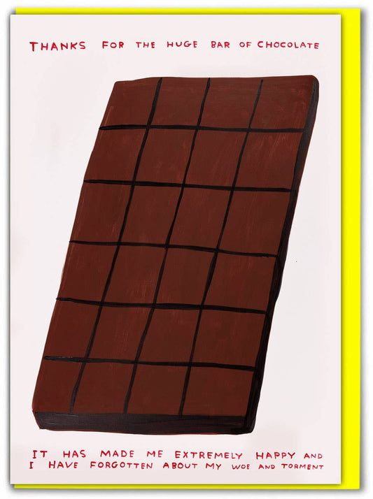 Thanks Chocolate | David Shrigley Card