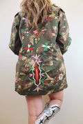 Vintage Army Embroidered Jacket