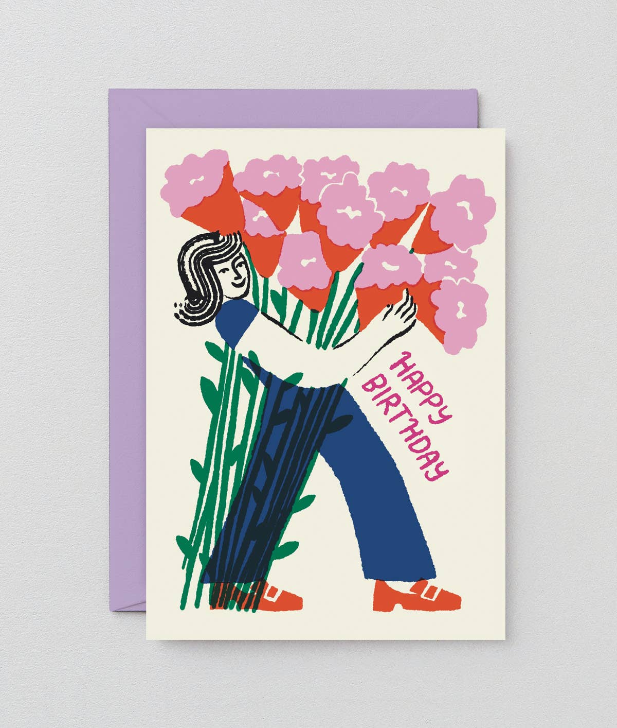 Happy Birthday Flower Bouquet' Greetings Card