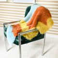 Marble Knit Faux Sheepskin | Stone Blue Rust