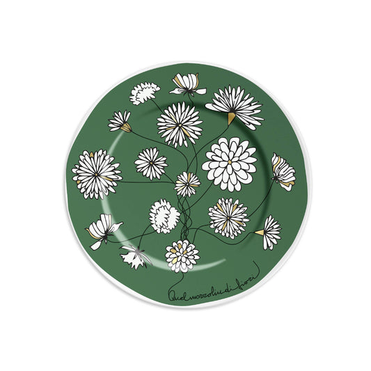 That Bouquet of Flowers | Green Porcelain Plate