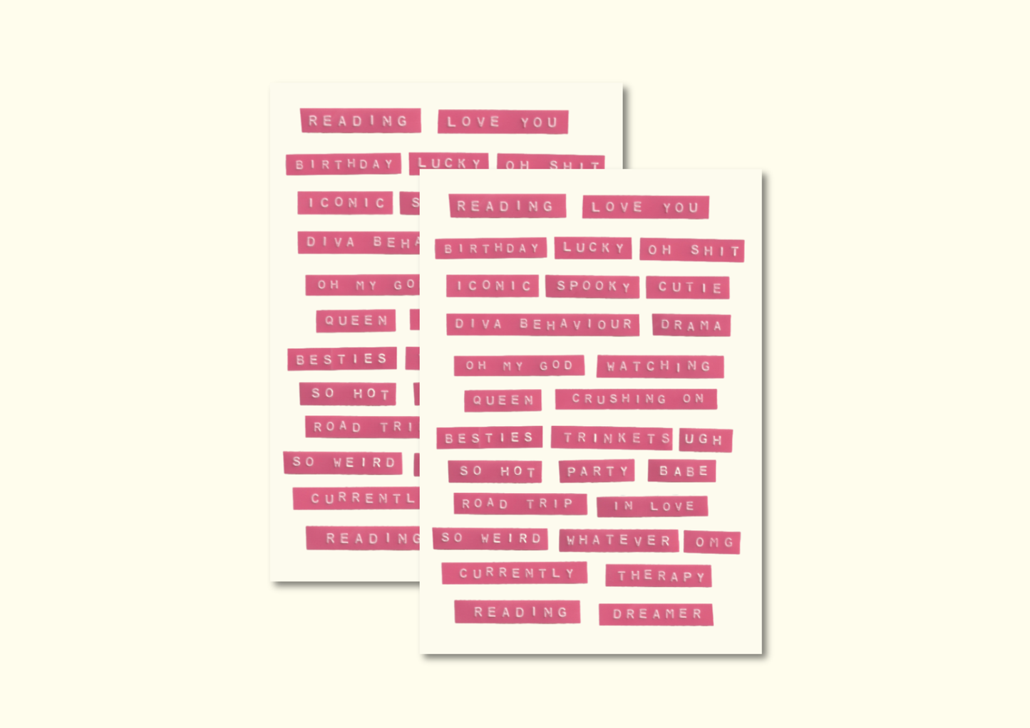 Sticker Sheet | Word Play