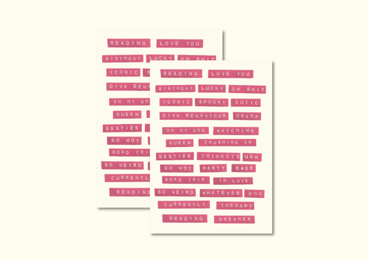 Sticker Sheet | Word Play