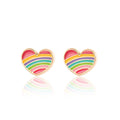 Rainbow Heart | stud earrings