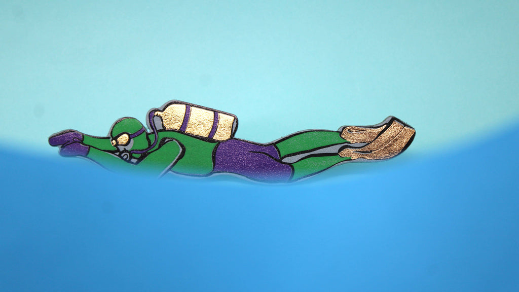 Scuba Diver Bookmark | Heritage Blue