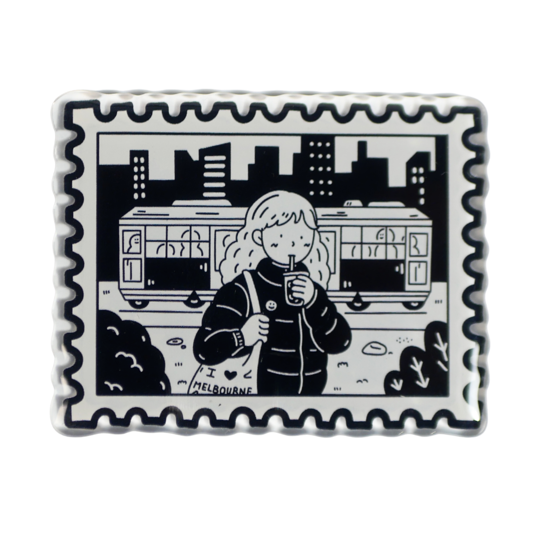 Melbourne Stamp | Acrylic Magnet