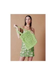 Summer Days Straw Tote bag | Green