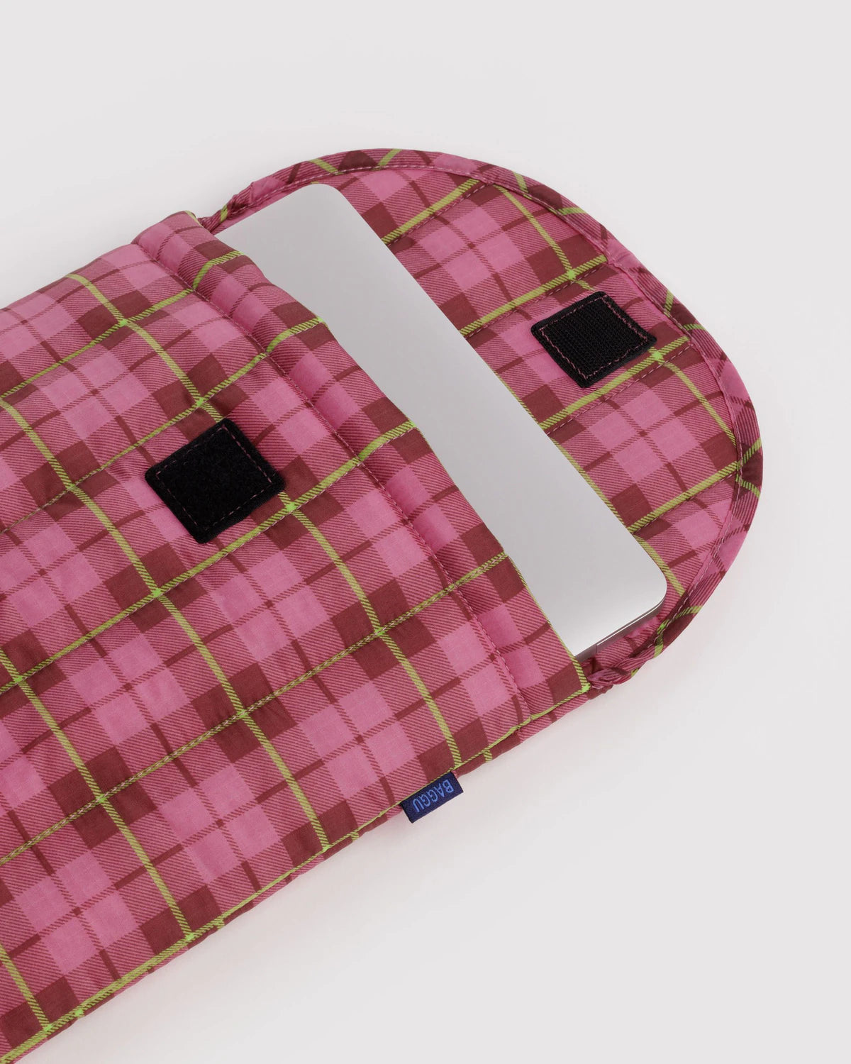 Puffy Laptop Sleeve | Azalea Pink Tartan 13"/14"