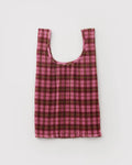 Pleated Baggu | Azalea Pink Tartan