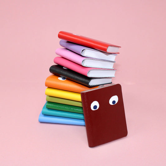Googly Eye Mini Leather Notebook | various colours