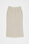 Miranda Skirt | Textured Midi Skirt with Back Slit