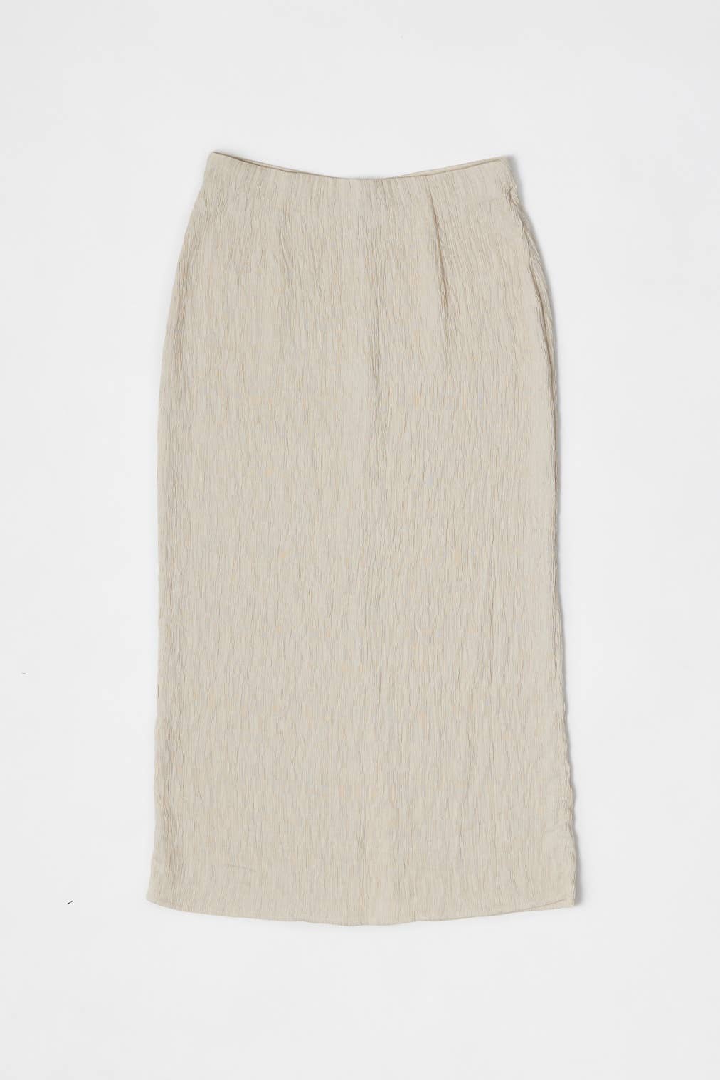 Miranda Skirt | Textured Midi Skirt with Back Slit