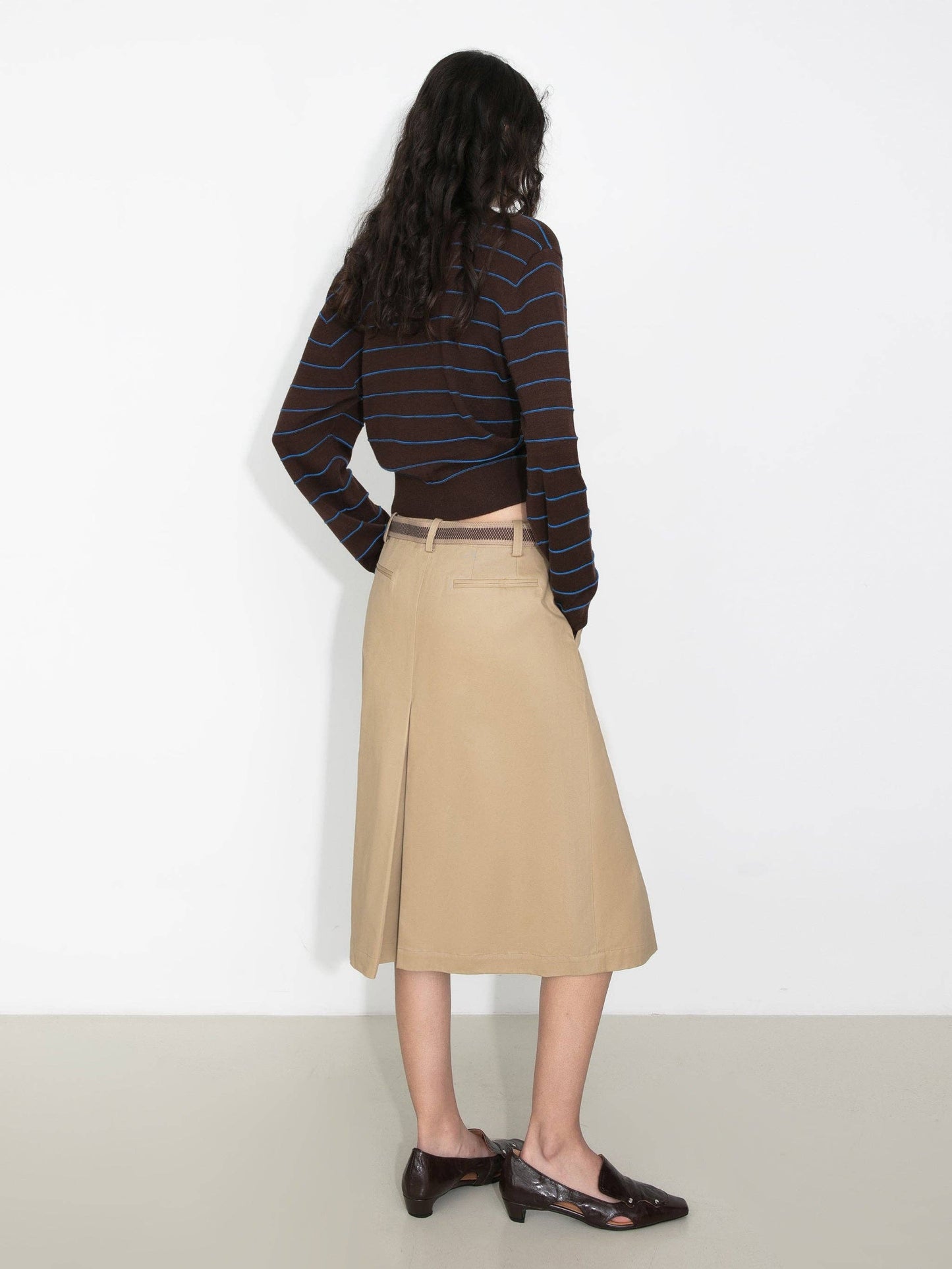 Striped Long-Sleeve Knit Cardigan | Two Colours