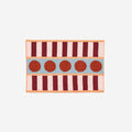 Stripe Dot Mini Rug | Ruby