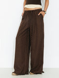 Wide-Leg Trousers | Polka Dot Fringe