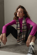 Cashmere Scarf | Princeton Lavender Check